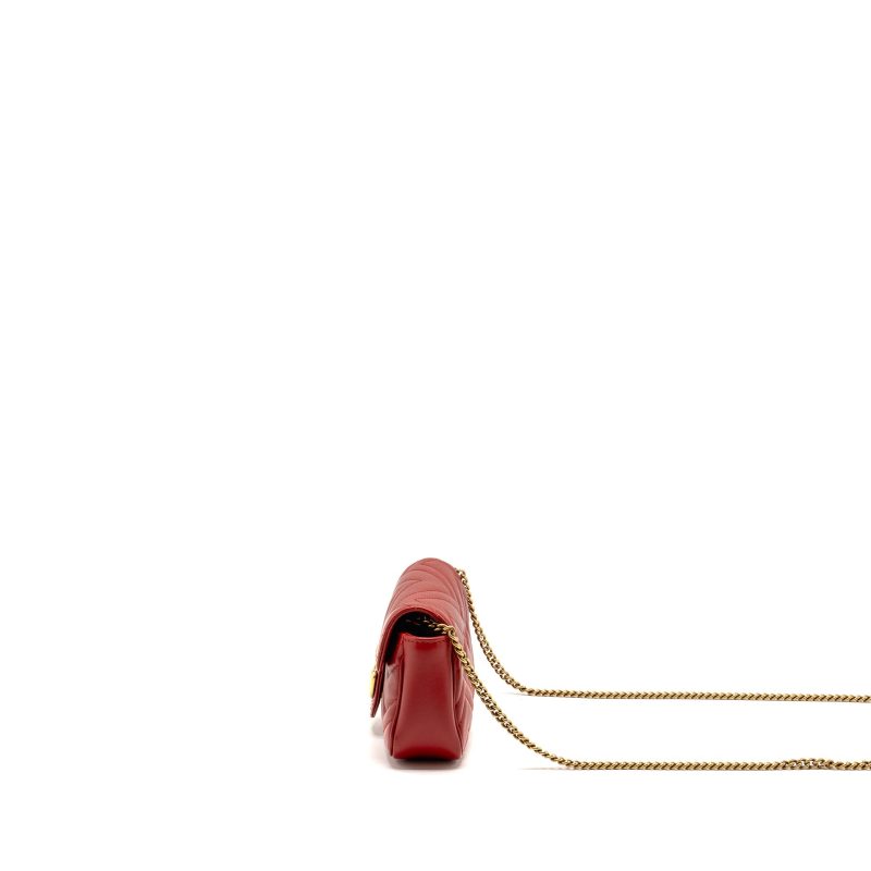 Gucci Super Mini GG Marmont Calfskin Red GHW - Barde - Image 4