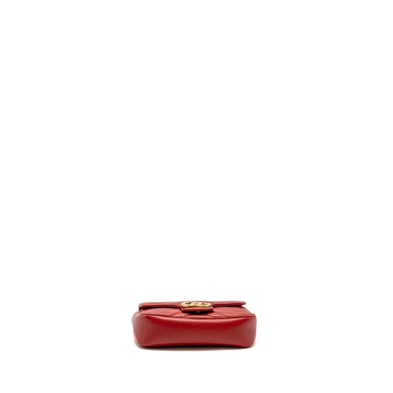 Gucci Super Mini GG Marmont Calfskin Red GHW - Barde - Image 5
