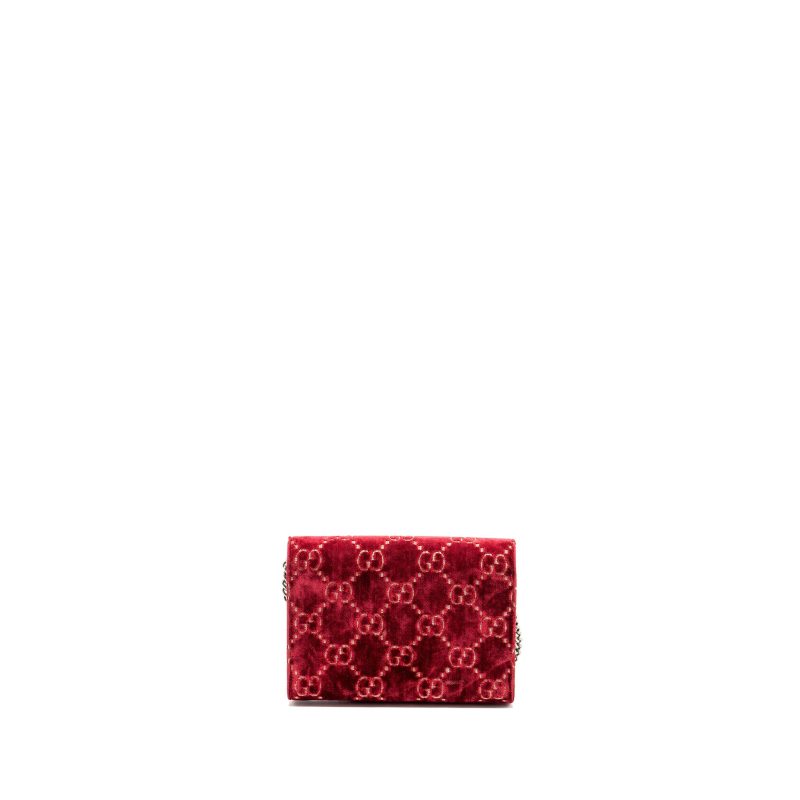 Gucci Dionysus Wallet on Chain Velvet Red SHW - Barde - Image 2