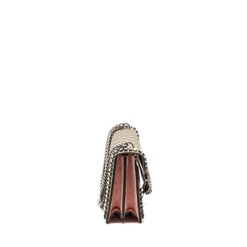 Gucci Dionysus Shoulder Bag GG Supreme Canvas/Suede Pink/Brown Limited Edition SHW - Barde - Image 3