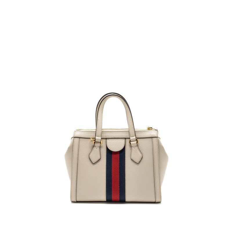 Gucci Ophidia Small Tote Bag Calfskin White/ Multicolour GHW - Barde - Image 2