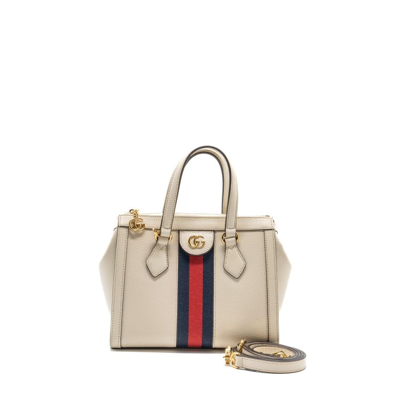 Gucci Ophidia Small Tote Bag Calfskin White/ Multicolour GHW - Barde