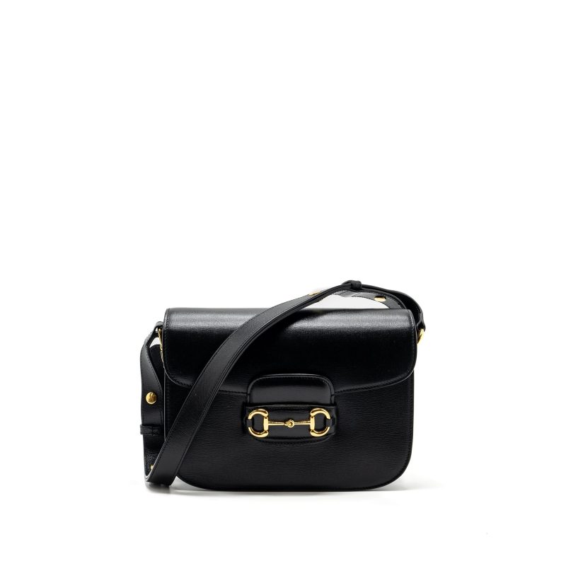 Gucci Horsebit 1955 Shoulder Bag Leather Black GHW - Barde