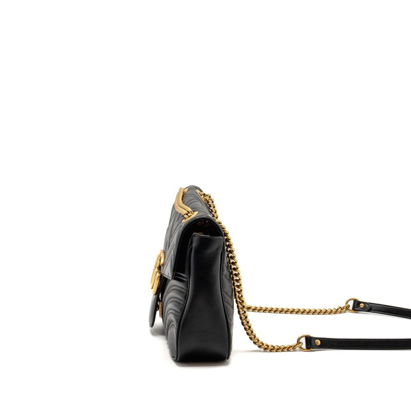 Gucci Medium GG Marmont Shoulder Bag Calfskin Black GHW - Barde - Image 4