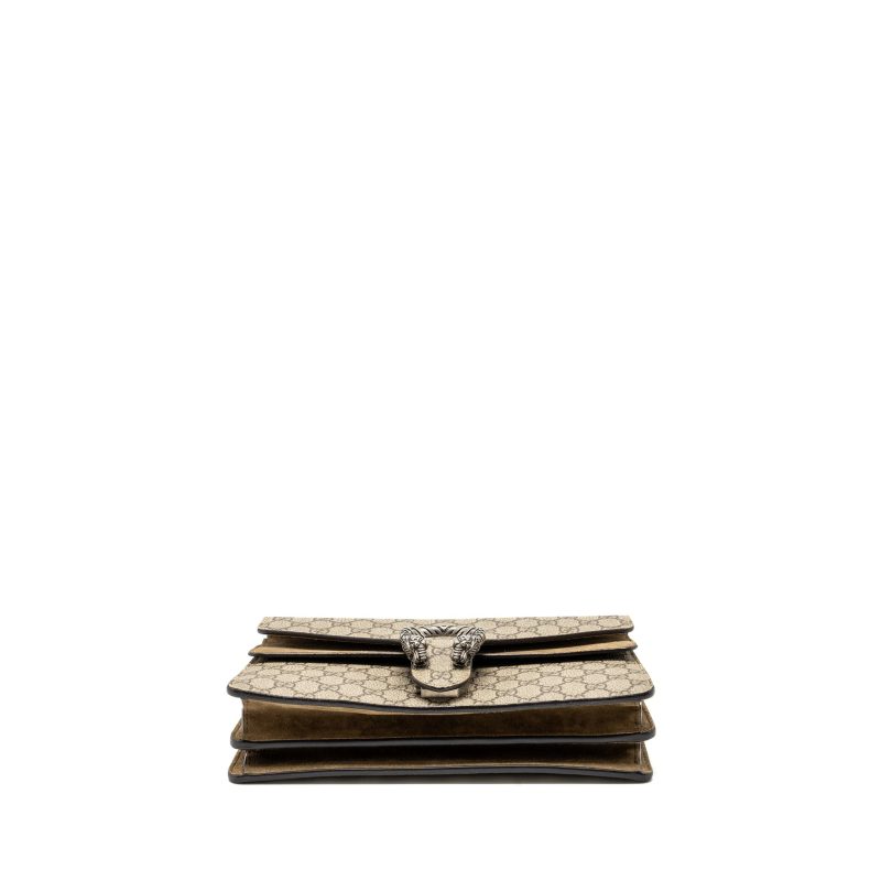 Gucci Dionysus GG shoulder bag GG supreme canvas / suede beige SHW - Barde - Image 5