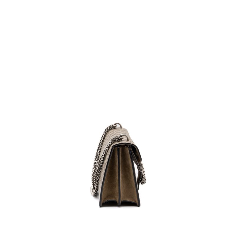 Gucci Dionysus GG small Supreme canvas/taupe suede Beige SHW - Barde - Image 2