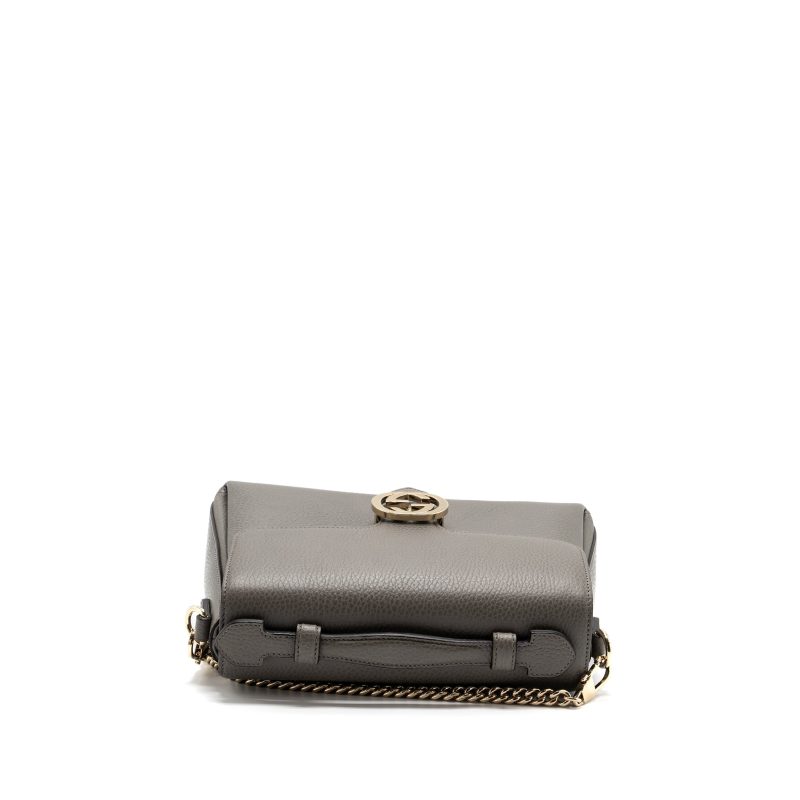 Gucci top handle messanger bag calfskin grey LGHW - Barde - Image 5