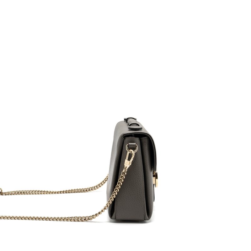 Gucci top handle messanger bag calfskin grey LGHW - Barde - Image 2