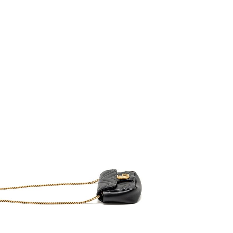 GUCCI Super Mini GG Marmont Calfskin Black GHW - Barde - Image 3