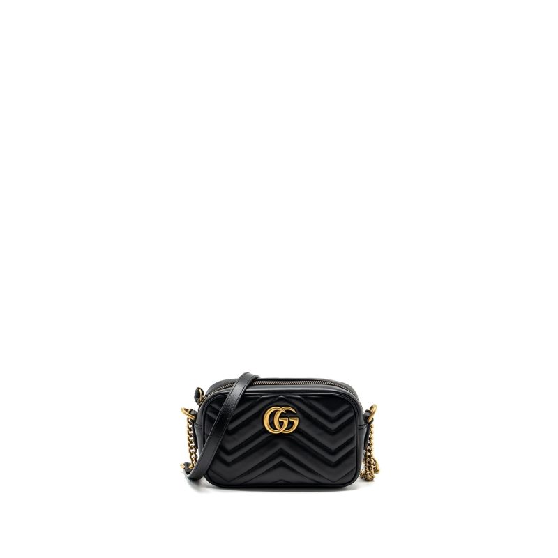 Gucci GG Marmont Matelasse Mini Camera bag calfskin black GHW - Barde