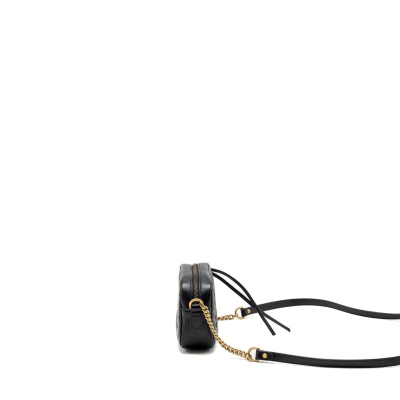 Gucci GG Marmont Matelasse Mini Camera bag calfskin black GHW - Barde - Image 4