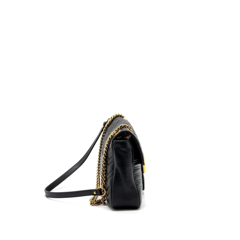 Gucci medium gg Marmont bag calfskin black GHW - Barde - Image 3