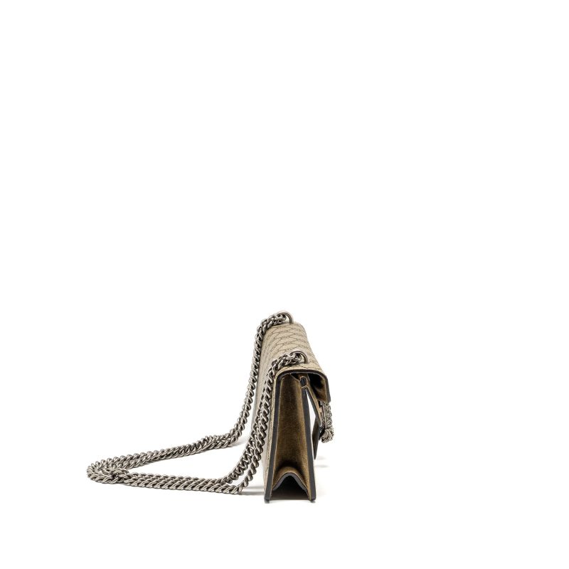 Gucci Dionysus Shoulder Bag GG Supreme Canvas/Suede Beige SHW - Barde - Image 3