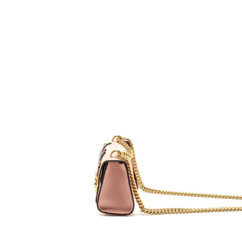 Gucci Padlock Chain Bag Crystal Stars Calfskin Pink GHW - Barde - Image 4