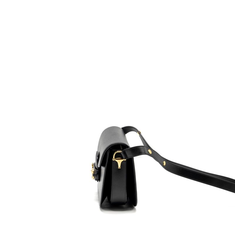 Gucci Horsebit 1955 shoulder bag calfskin black GHW - Barde - Image 4