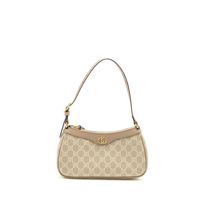 Gucci Ophidia Small Shoulder Bag GG Supreme Canvas Beige / White GHW - Barde