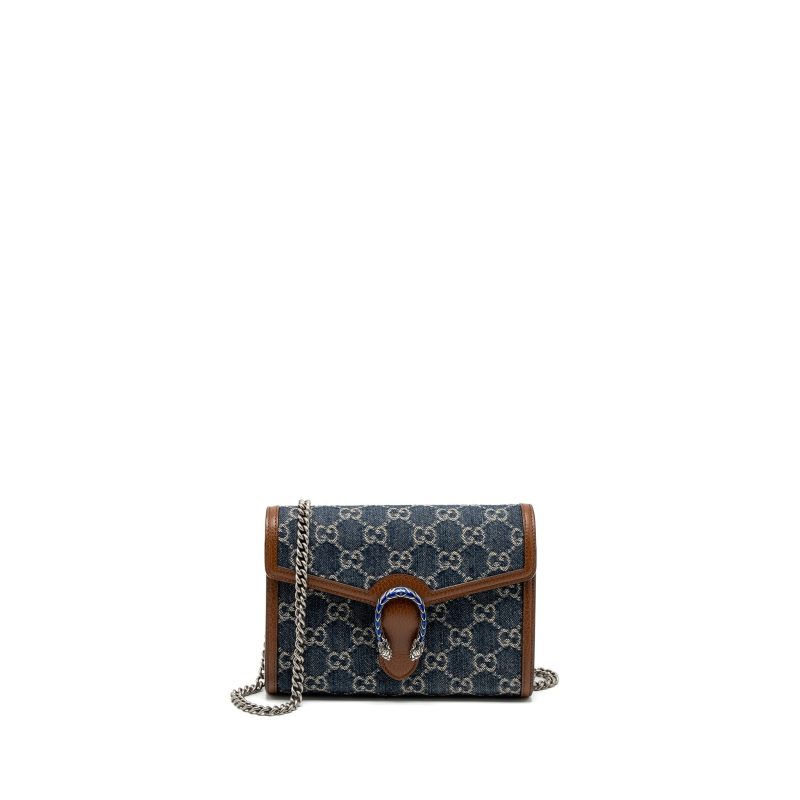 Gucci Dionysus Chain Wallet GG Supreme Denim/Leather Multicolour Hardware - Barde