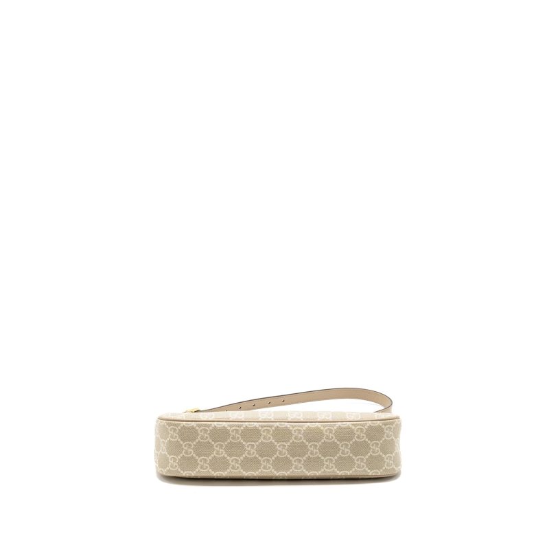 Gucci Ophidia Small Shoulder Bag GG Supreme Canvas Beige / White GHW - Barde - Image 5