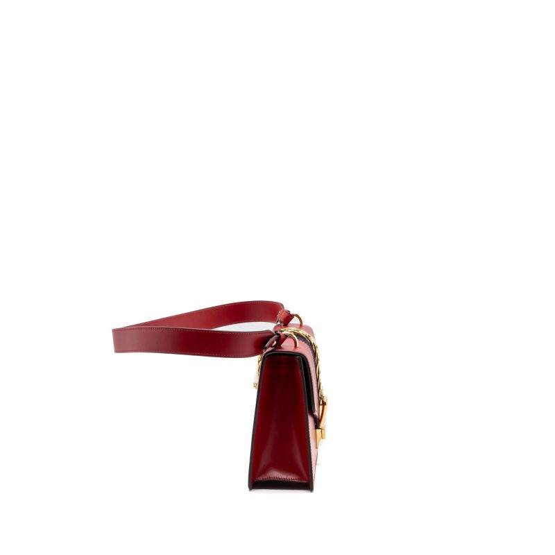 Gucci Sylvie shoulder bag calfskin red GHW - Barde - Image 2
