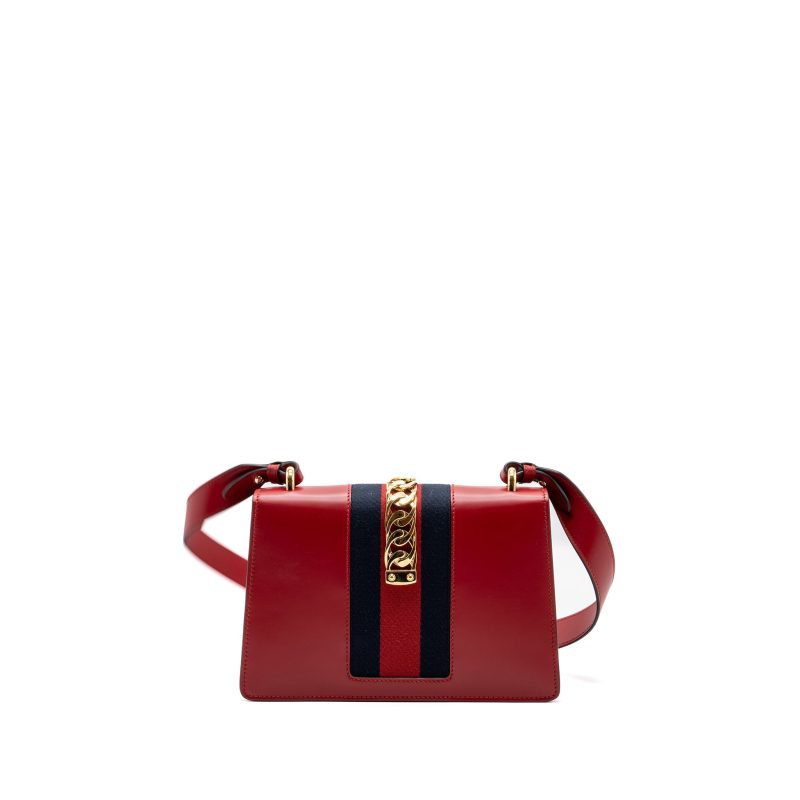 Gucci Sylvie shoulder bag calfskin red GHW - Barde - Image 5