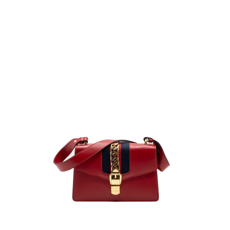 Gucci Sylvie shoulder bag calfskin red GHW - Barde
