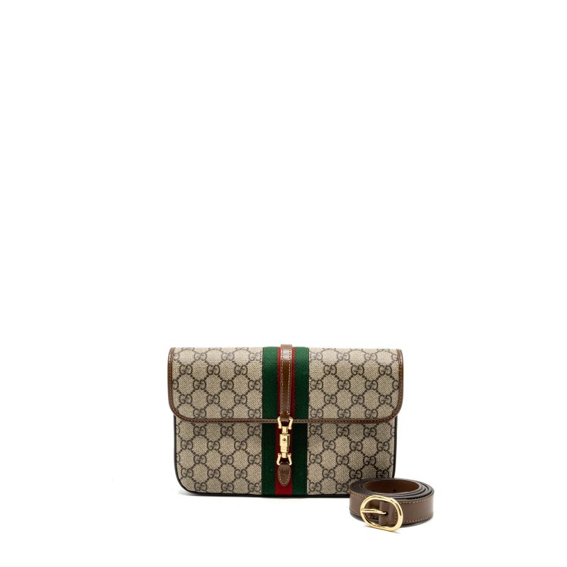 Gucci flap belt bag GG supreme canvas GHW - Barde