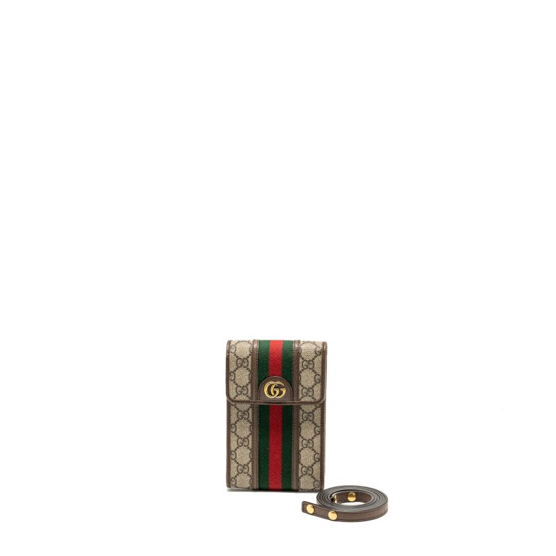 Gucci Ophidia GG vertical flap mini bag GG supermen canvas / calfskin multicolour GHW - Barde
