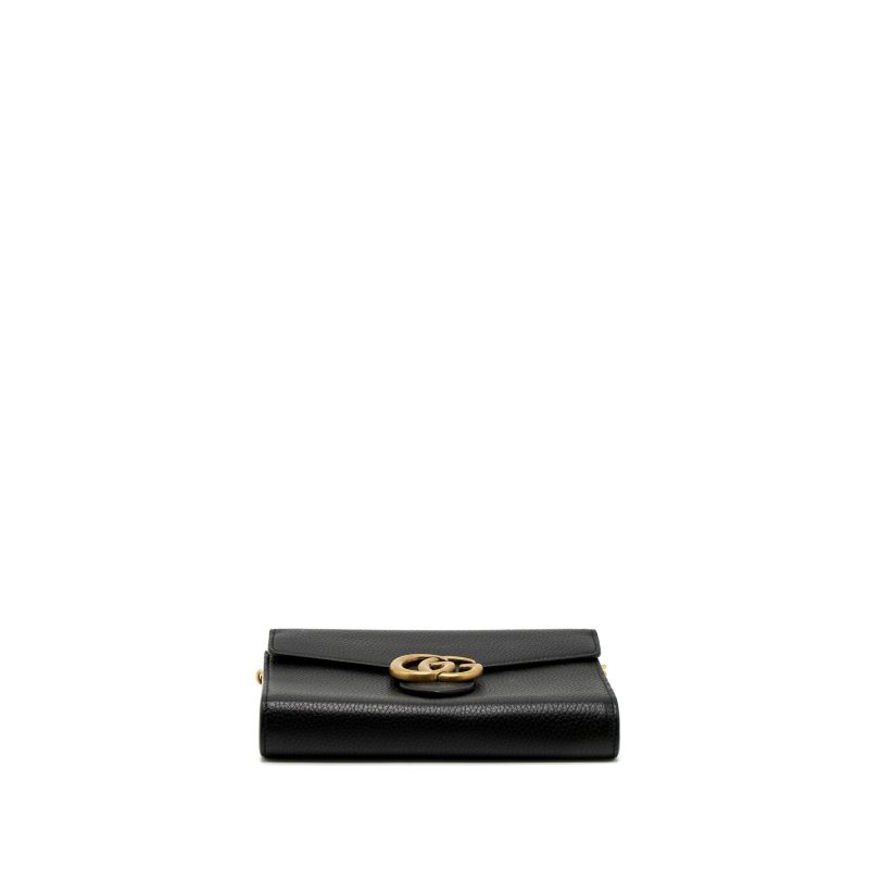 Gucci Marmont Wallet On Chain Calfskin Black Brushed GHW - Barde - Image 5