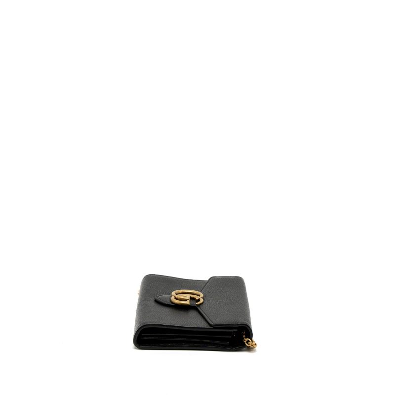 Gucci Marmont Wallet On Chain Calfskin Black Brushed GHW - Barde - Image 4