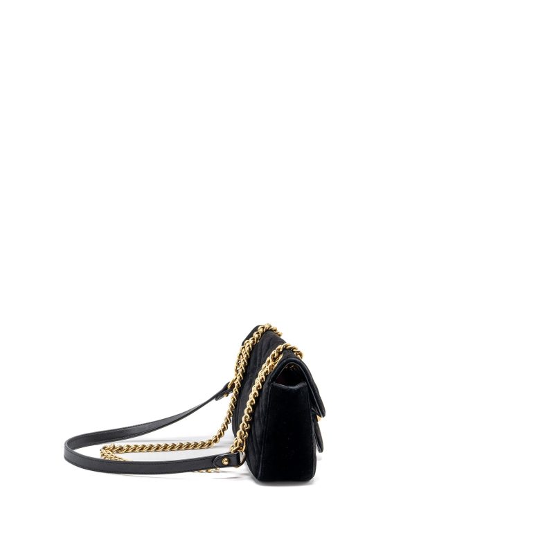 Gucci Mini Marmont Velvet Black GHW - Barde - Image 2