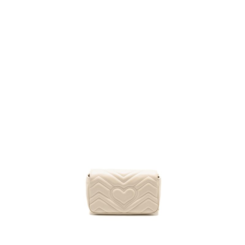 Gucci GG Marmont Super Mini Calfskin White GHW - Barde - Image 2