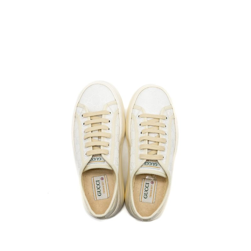 Gucci Size 38 Tennis 1977 Sneaker Canvas White - Barde - Image 4
