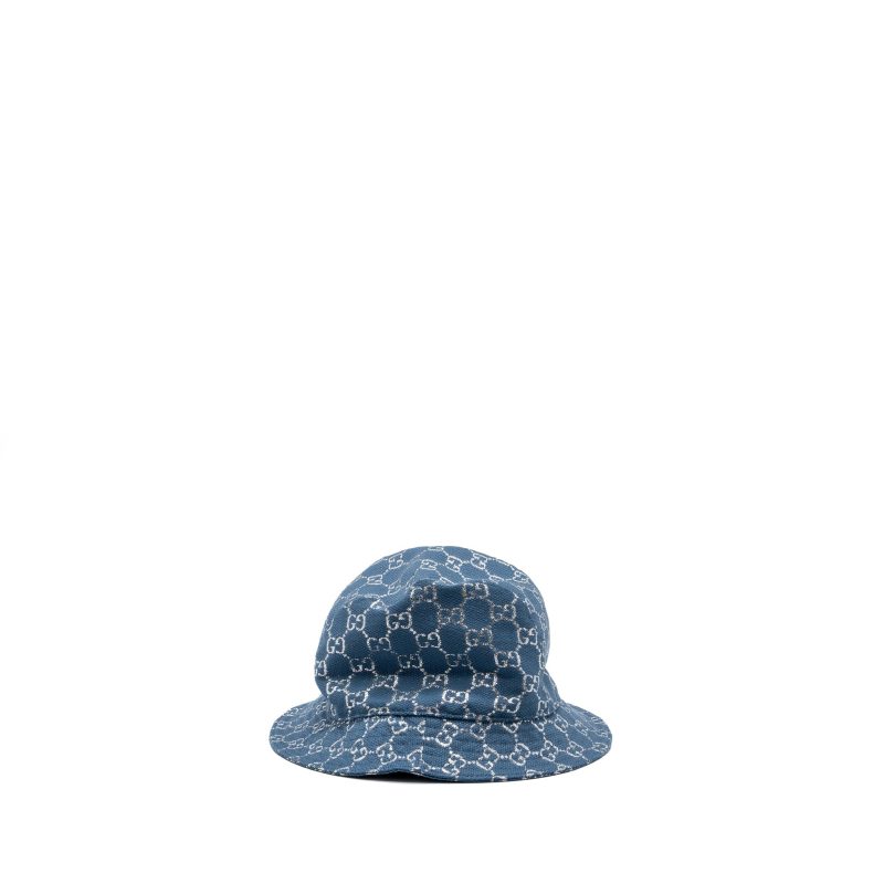 GUCCI Large Lame GG Bucket Hat Wool turquoise/silver - Barde - Image 3
