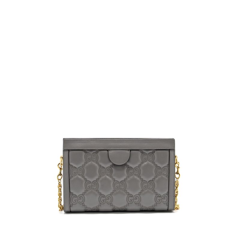 Gucci chain crossbody bag calfskin grey LGHW - Barde - Image 2