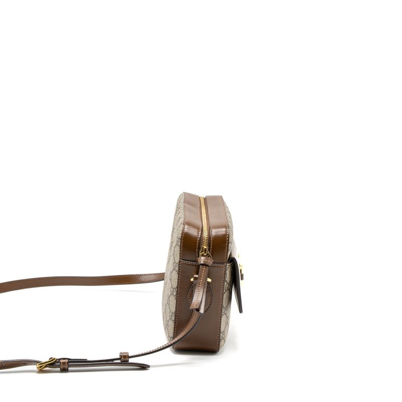 Gucci Small Horsebit 1955 Shoulder Bag GG Supreme Canvas GHW - Barde - Image 4