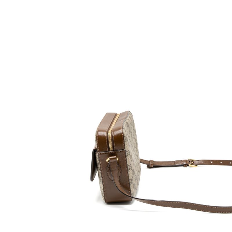 Gucci Small Horsebit 1955 Shoulder Bag GG Supreme Canvas GHW - Barde - Image 3