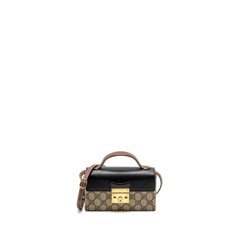 Gucci Mini Padlock Top Handle Shoulder Bag GG Supreme Canvas GHW - Barde
