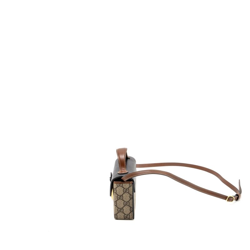 Gucci Mini Padlock Top Handle Shoulder Bag GG Supreme Canvas GHW - Barde - Image 4