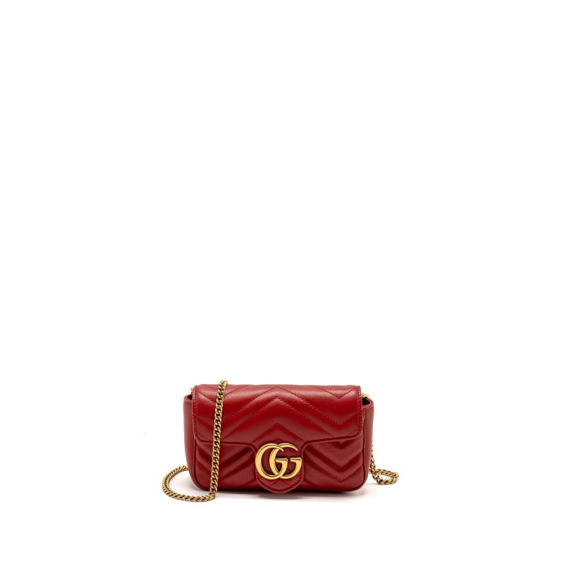 Gucci Super Mini GG Marmont Calfskin Red GHW - Barde