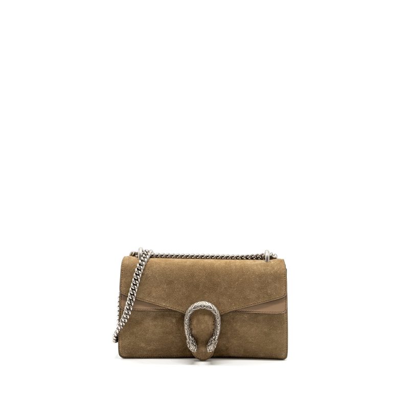 Gucci Dionysus shoulder bag suede leather light brown SHW - Barde