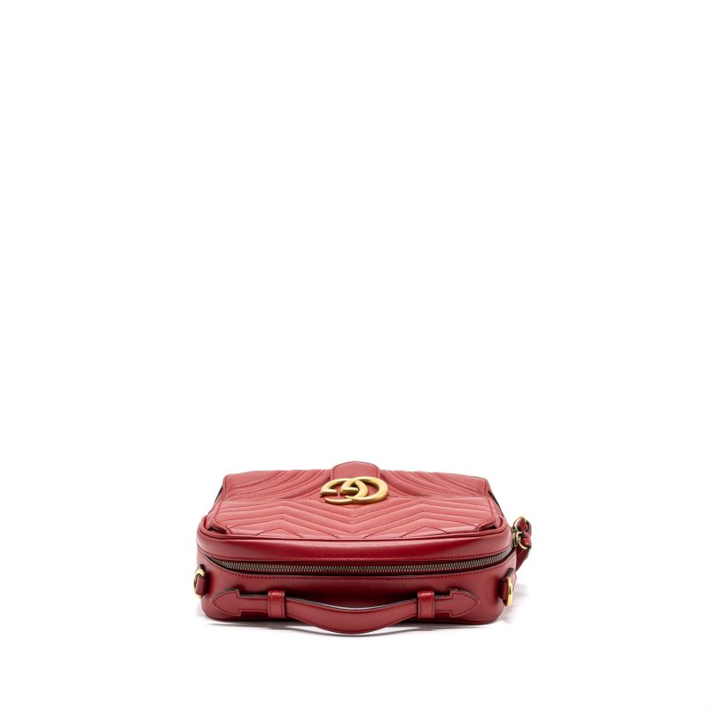 Gucci GG Marmont Matelasse Shoulder Bag Calfskin Red GHW - Barde - Image 6
