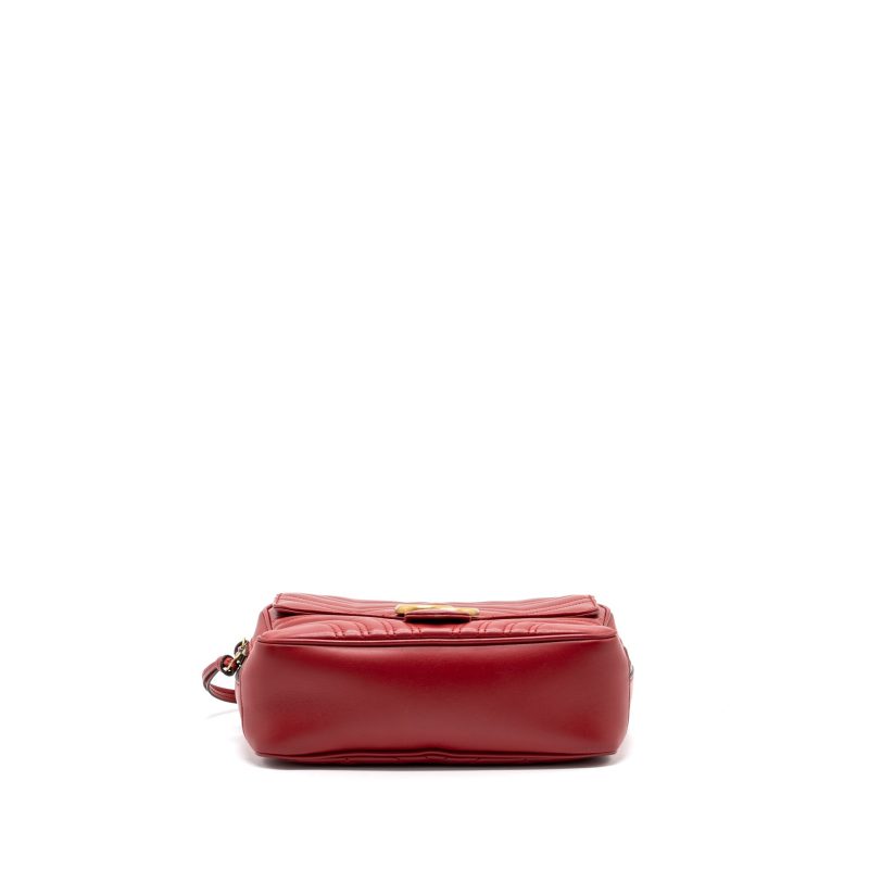 Gucci GG Marmont Matelasse Shoulder Bag Calfskin Red GHW - Barde - Image 5