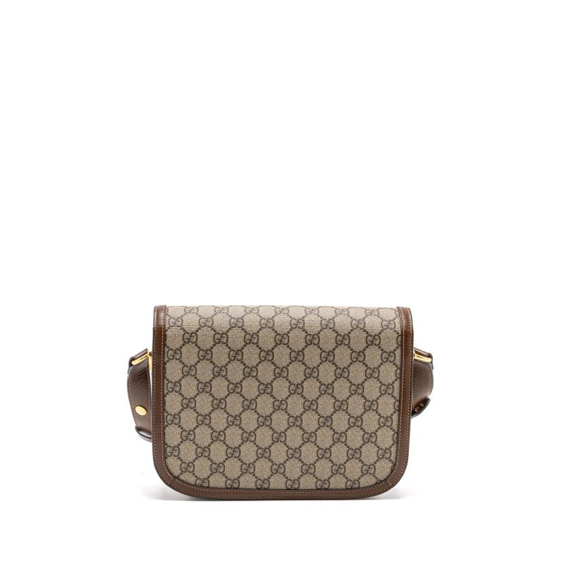 Gucci Horsebit 1955 Shoulder Bag GG Supreme Canvas / Leather Brown GHW - Barde - Image 4