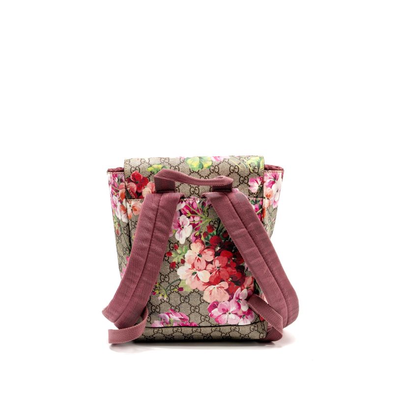 Gucci Backpack Flower Printed GG Supreme Canvas Multicolour SHW - Barde - Image 2