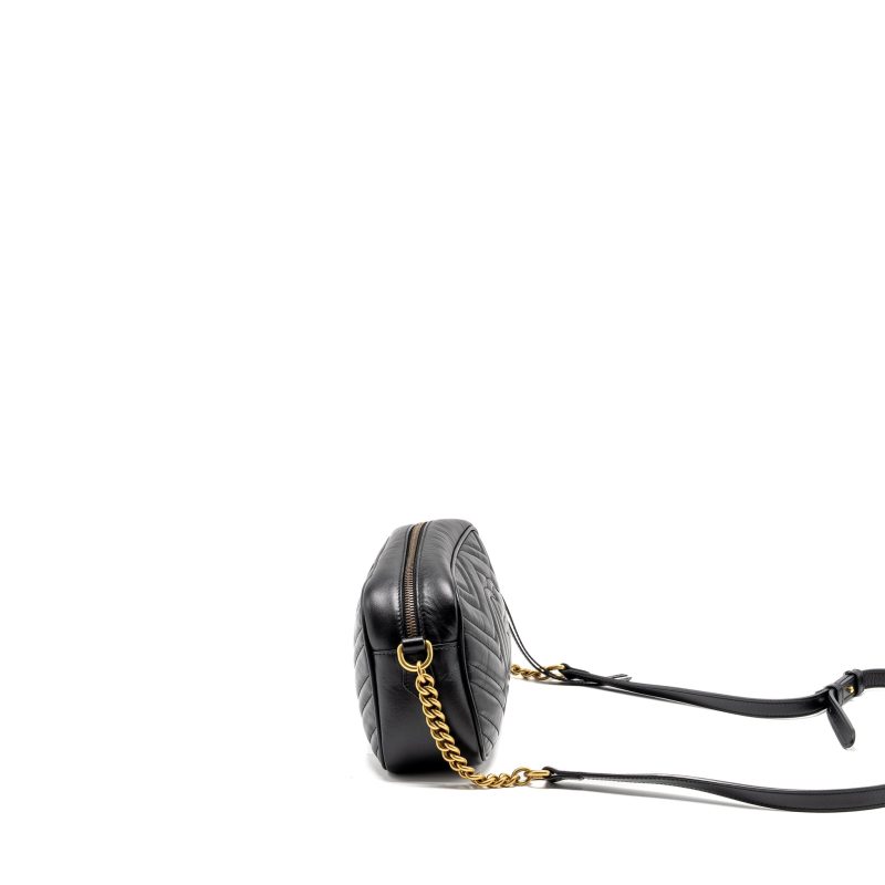 Gucci Marmont Camera Bag Calfskin Black GHW - Barde - Image 3