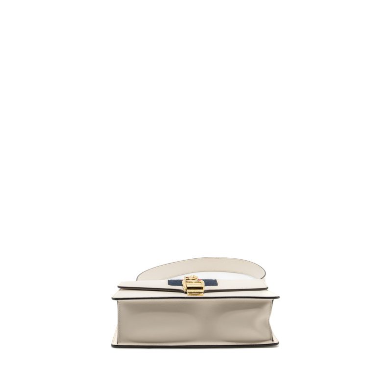 Gucci Medium Sylvie Bag calfskin white GHW - Barde - Image 5