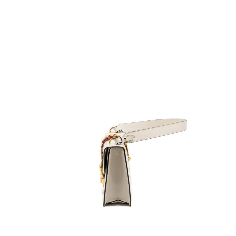 Gucci Medium Sylvie Bag calfskin white GHW - Barde - Image 4