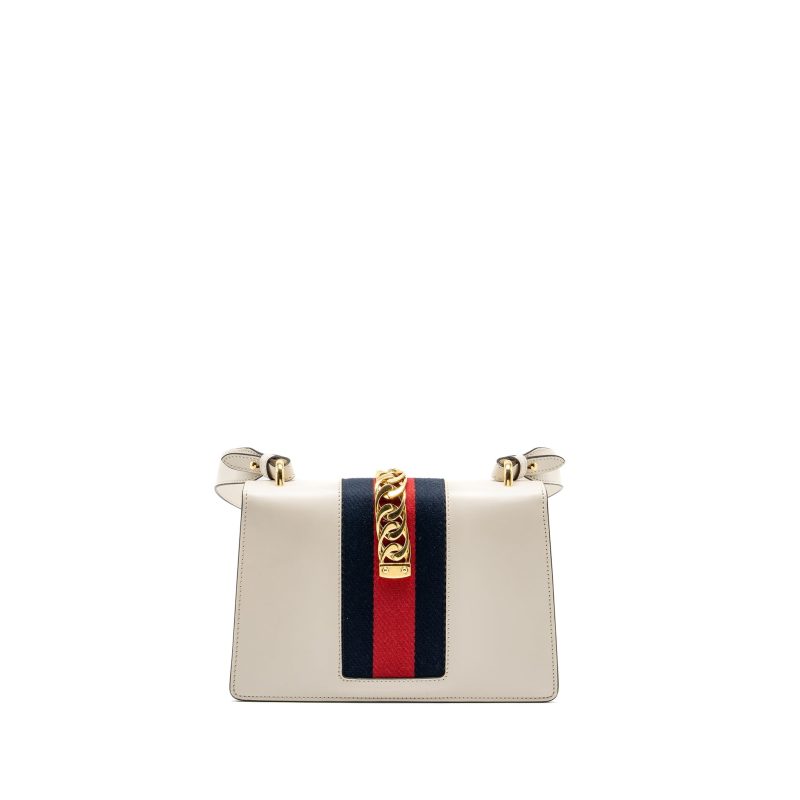Gucci Medium Sylvie Bag calfskin white GHW - Barde - Image 2