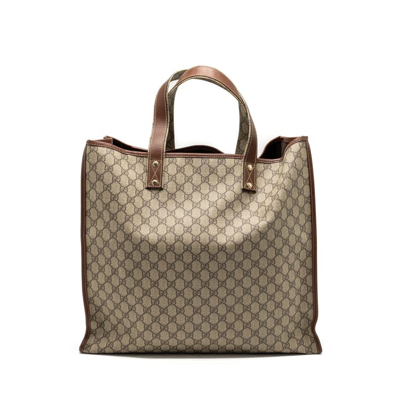 Gucci large shopping tote bag GG supreme canvas / brown GHW - Barde - Image 2