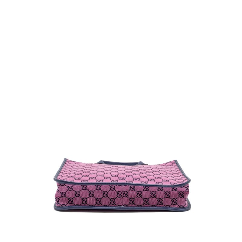 Gucci kids tote bag canvas / leather pink / dark blue - Barde - Image 5